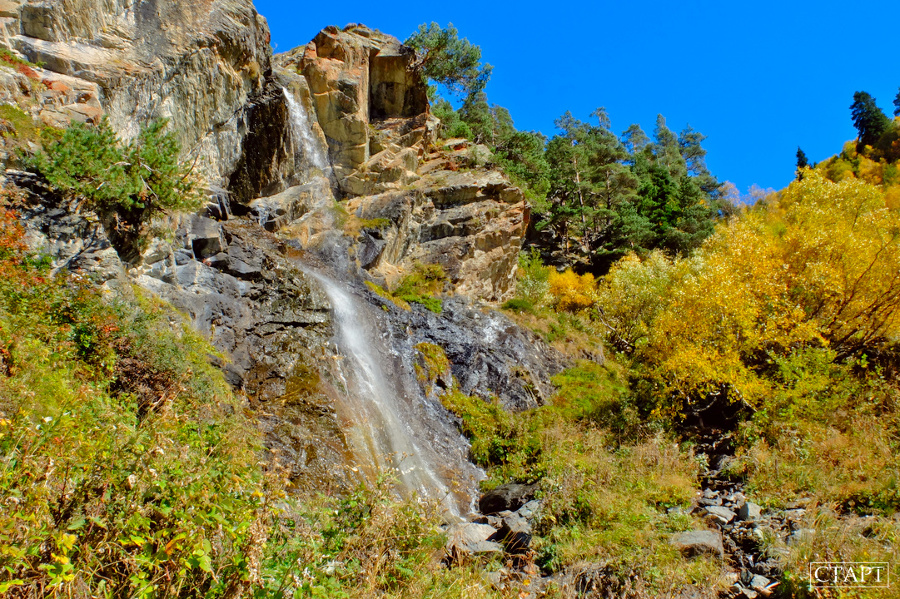 Баритовый водопад в Архызе: карта, фото, маршрут
